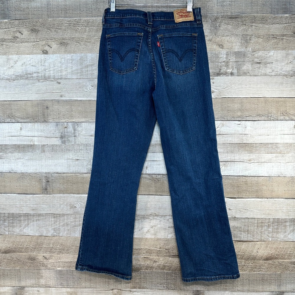 Levis 512 Perfectly Slimming Bootcut Jeans Womens 8S Dark Wash Blue Denim - Picture 3 of 6